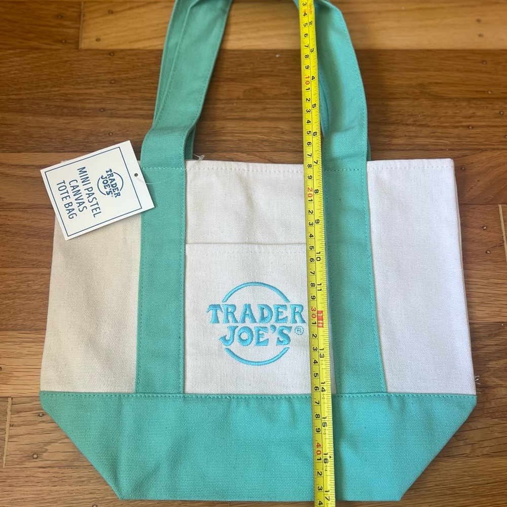 Trader Joe’s pastel green (mint) mini Tote #3